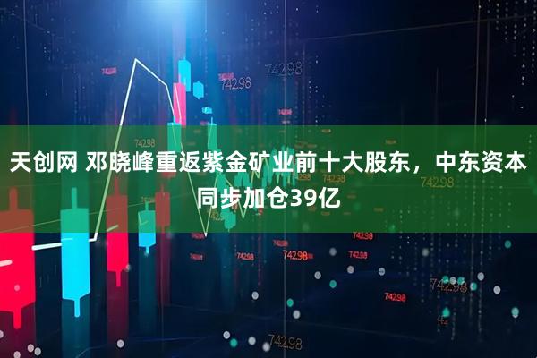 天创网 邓晓峰重返紫金矿业前十大股东，中东资本同步加仓39亿